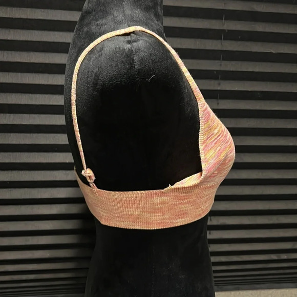 Callahan Knitwear Cropped LS Cardigan Bralette Pink &‎ Orange Set Large  NWT - Picture 5 of 14